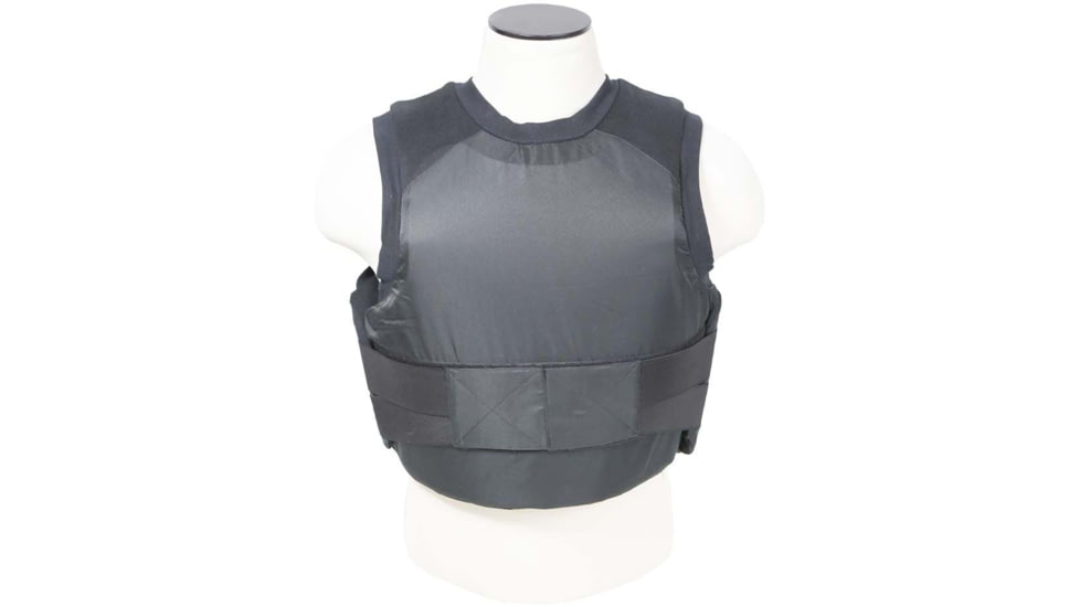VISM Concealed Carrier Vest w/Two Level IIIA Ballistic Panels, Small, Black, BSI3AVBS
