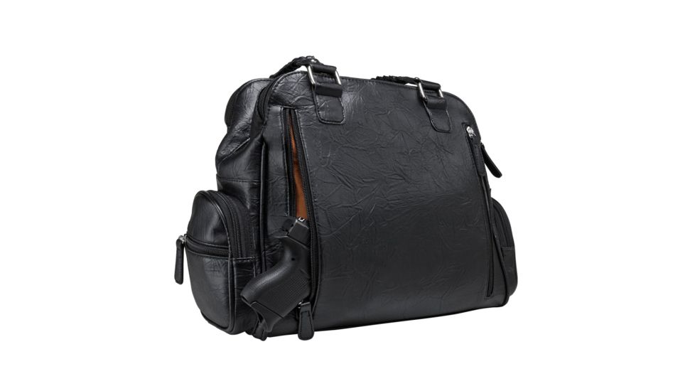 Vism Concealed Carry Braided Shoulder Bag, Black, BWB001