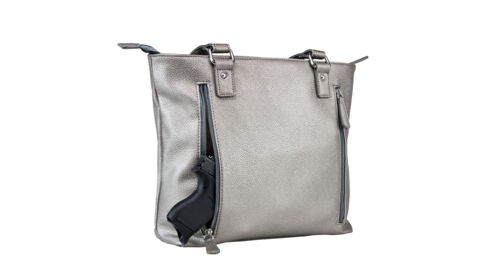 Vism Concealed Carry Quilted Tote Bag, Urban Gray, BWH002