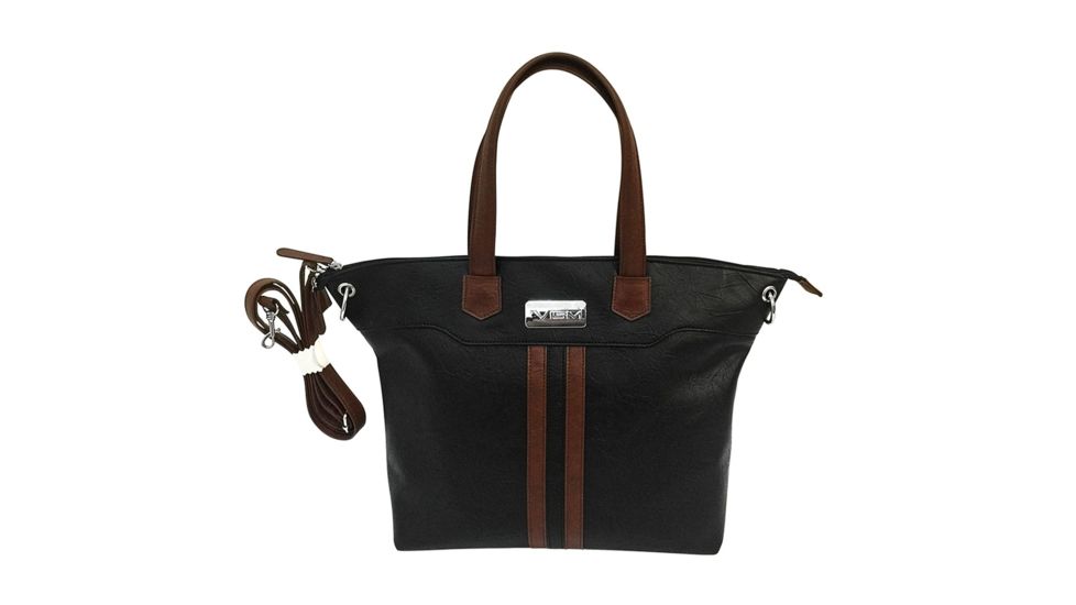 Vism Concealed Carry Satchel Bag, Black w/Brown, BWE002