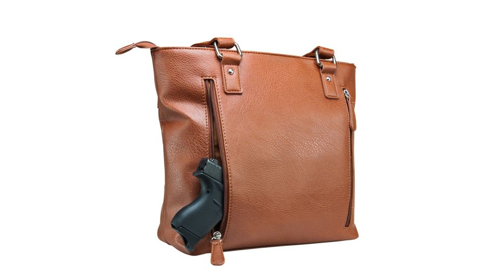 Vism Concealed Carry Tote Bag, Brown, BWA003