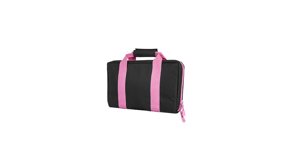 VISM Discreet Handgun/Pistol Case, Black/Pink Trim, 10.75in.x2in.x13.5in. 196658