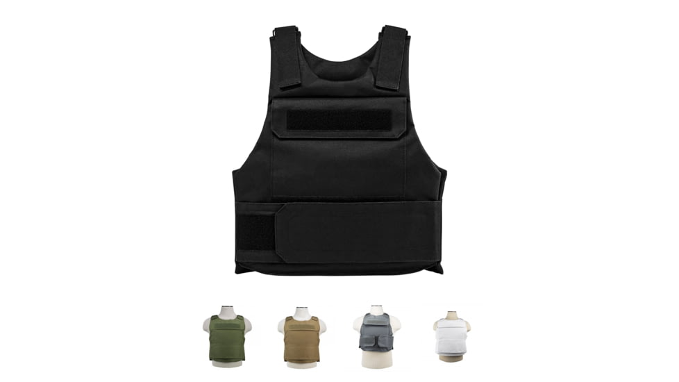 Vism Discreet Plate Carrier Vest, Black, Green, Tan, Urban Gray, White
