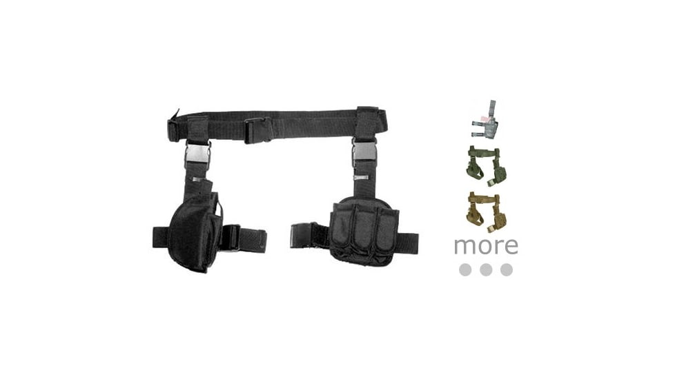 VISM Drop Leg Holster System CV2908, Black, Digital Camo, Green, Tan, Urban Gray, Woodland Camo