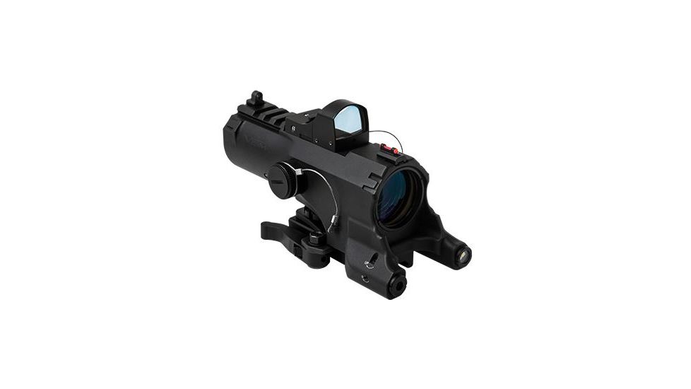 VISM ECO Prismatic Scope 4X Scope/Laser &amp; NAV LED/Green Micro Dot, Black VECO434QRBG