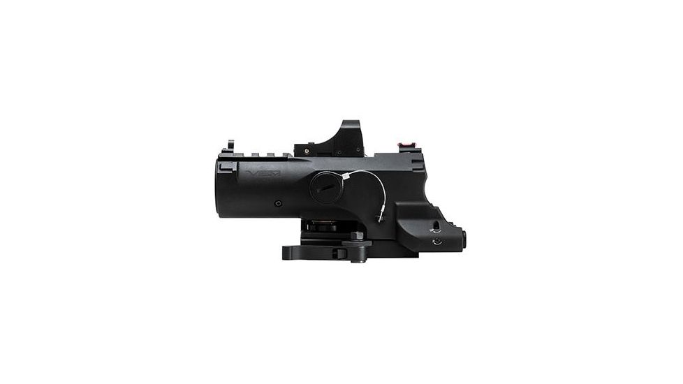 VISM ECO Prismatic Scope 4X Scope/Laser &amp; NAV LED/Green Micro Dot, Black VECO434QRBG