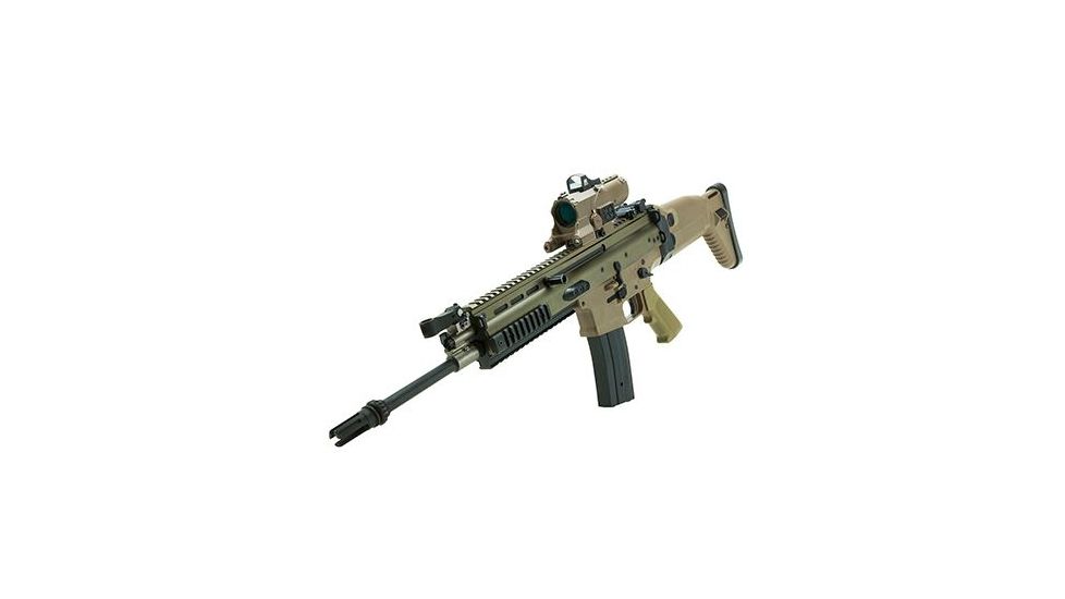 VISM ECO Prismatic Scope 4X Scope/Laser &amp; NAV LED/Green Micro Dot, Tan VECO434QRTG