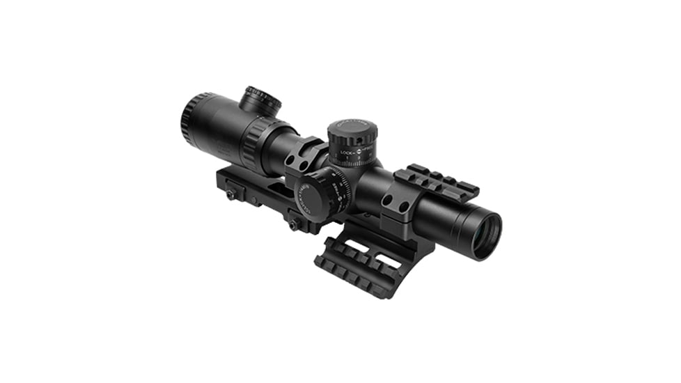 Vism Evolution 1.1-4X24 Scope/ P4 Sniper/ And Vism Vmsprb Mount Combo, BLACK VEVOFP11424G/SPR