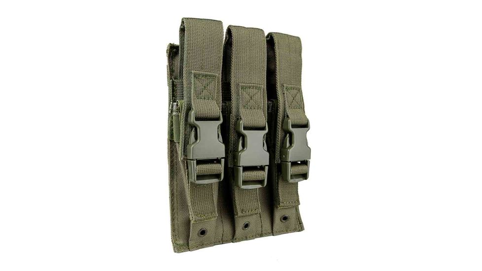 VISM Hicap Pistol Triple Magazine Pouch, Green, CVMP3030G