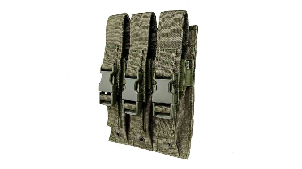 VISM Hicap Pistol Triple Magazine Pouch, Green, CVMP3030G