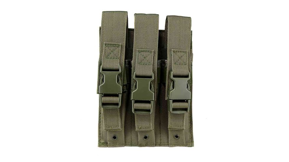 VISM Hicap Pistol Triple Magazine Pouch, Green, CVMP3030G