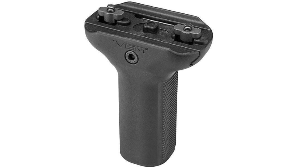 VISM KPM Short Vertical Grip/ Keymod &amp; M-lok &amp; Picatinny Mount, Black, VAARSVGKPM