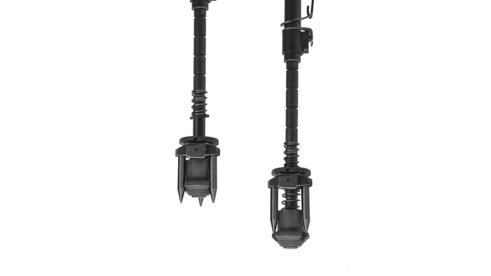 Vism KPM Spring Loaded Aluminum Bipod,Black w/Keymod/Mlok/Picatinny Mounting System, VBKPM