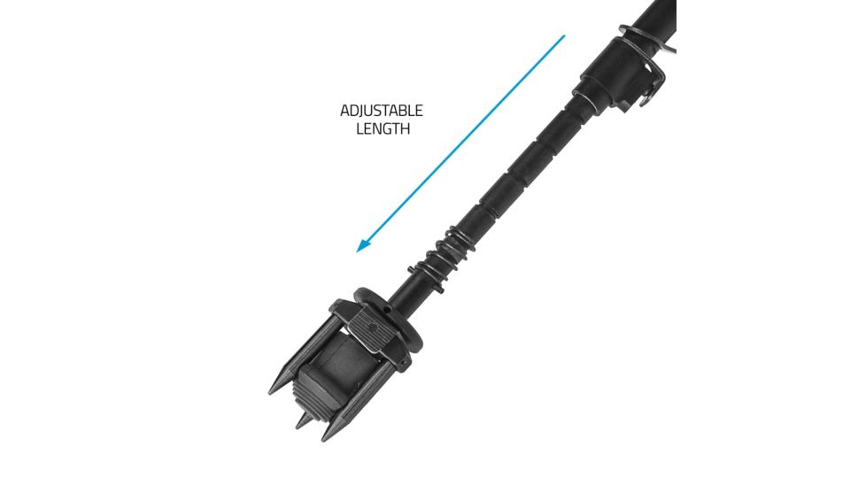 Vism KPM Spring Loaded Aluminum Bipod,Black w/Keymod/Mlok/Picatinny Mounting System, VBKPM