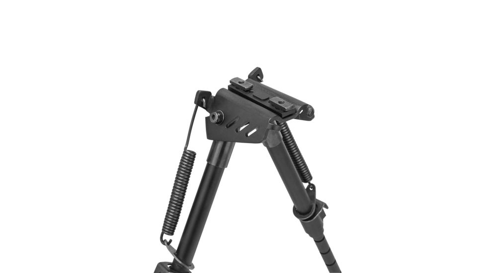 Vism KPM Spring Loaded Aluminum Bipod,Black w/Keymod/Mlok/Picatinny Mounting System, VBKPM