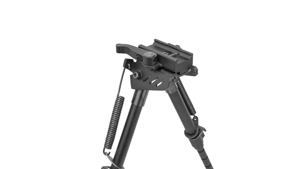 Vism KPM Spring Loaded Aluminum Bipod,Black w/Keymod/Mlok/Picatinny Mounting System, VBKPM