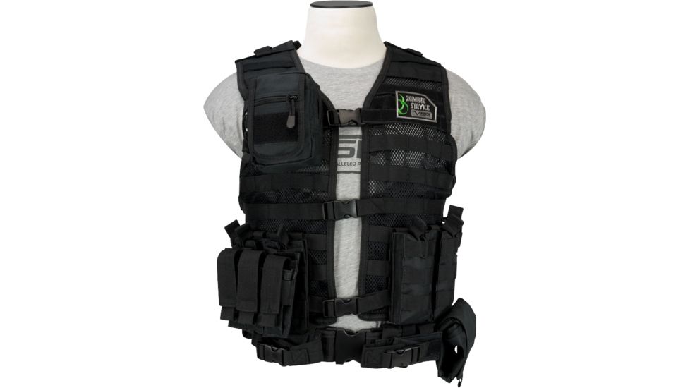 Vism Zombie Zombat Kit, Black - with Vest and 5 Pouches