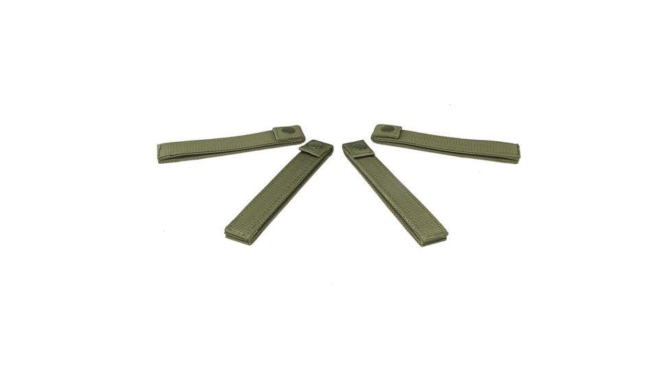 VISM Molle Long 6in Thumb Snap Straps, 4 Pack, Green CVMSL3011G