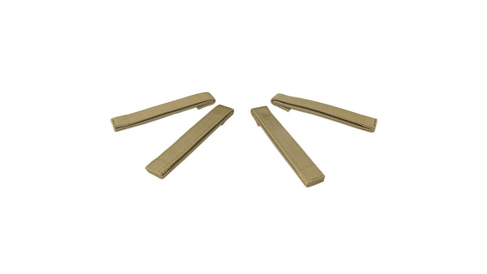 VISM Molle Long 6in Thumb Snap Straps, 4 Pack, Tan CVMSL3011T