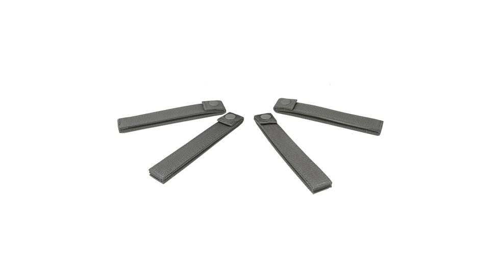 VISM Molle Long 6in Thumb Snap Straps, 4 Pack, Urban Gray CVMSL3011U