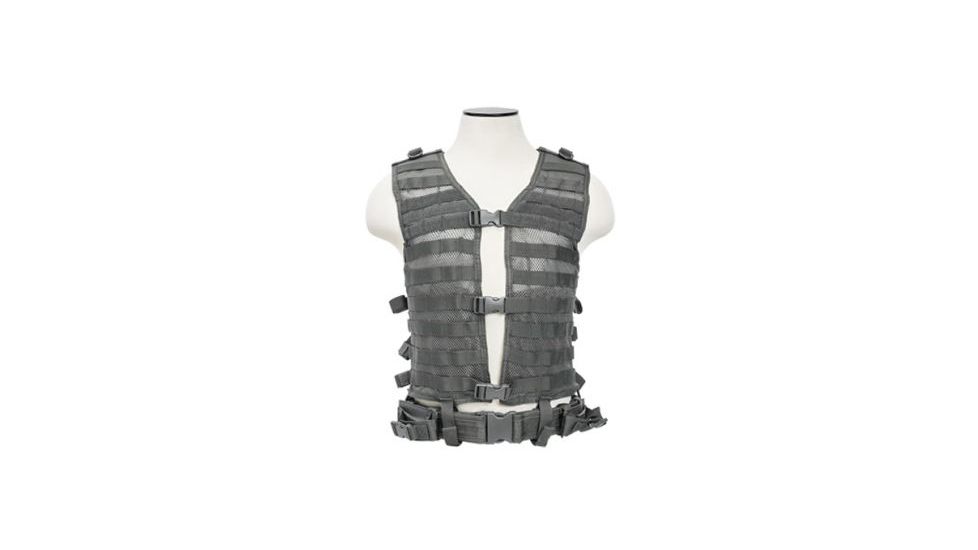 VISM MOLLE/PALS Hydration Ready Tactical Vest, Urban Gray, 12.5in. W x 3in. H x 15.5in. D 196640