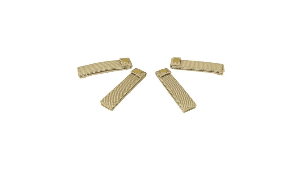 VISM Molle Small 4in Thumb Snap Straps, 4 Pack, Tan CVMSS3012T