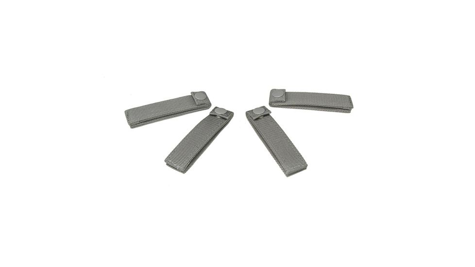 VISM Molle Small 4in Thumb Snap Straps, 4 Pack, Urban Gray CVMSS3012U