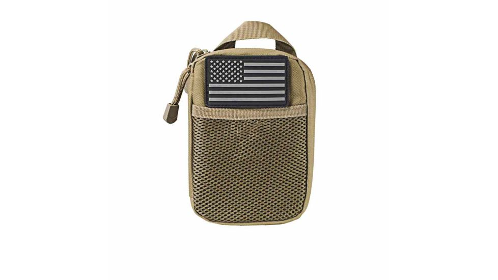 Vism Molle Utility Pouch With U.S. Patch, Tan CVAP3006T