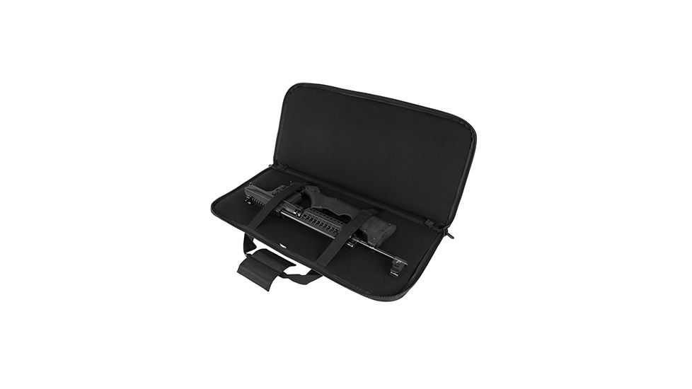 VISM Padded 28in AR15/AK Carbine Pistol Case w/Shoulder Sling 2910, Black, Rectangular CVCP2960B-28