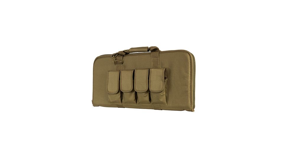 VISM Padded 28in AR15/AK Carbine Pistol Case w/Shoulder Sling 2910, Tan, Rectangular CVCP2960T-28