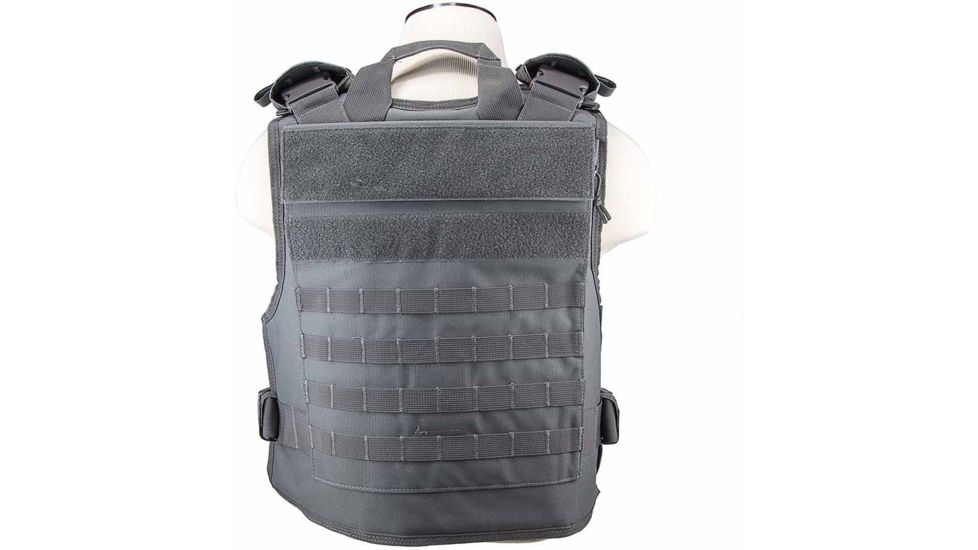 VISM Plate Carrier Vest w/External Hard Plate Pockets, Urban Gray, Medium - 2XL, CVPCVEP2984U