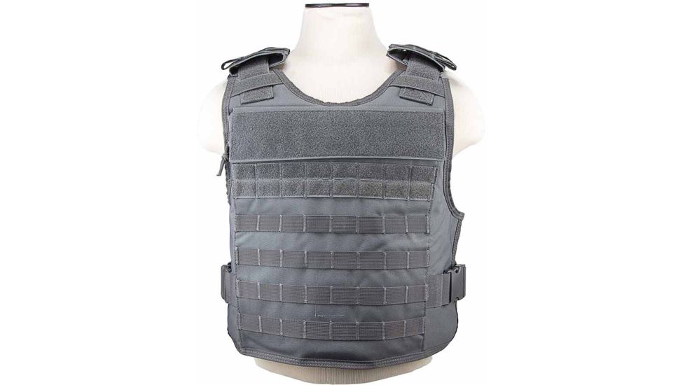 VISM Plate Carrier Vest w/External Hard Plate Pockets, Urban Gray, Medium - 2XL, CVPCVEP2984U