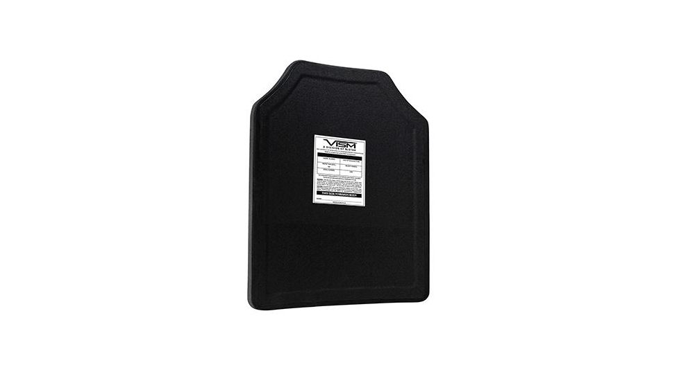 Vism Polyethylene Ballistic Plate - Shooters Cut 11in X14in, Black BPC1114