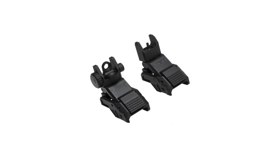 VISM Pro Series Top Mounted Deployable Front and Rear Sight, Black, VMARFLC