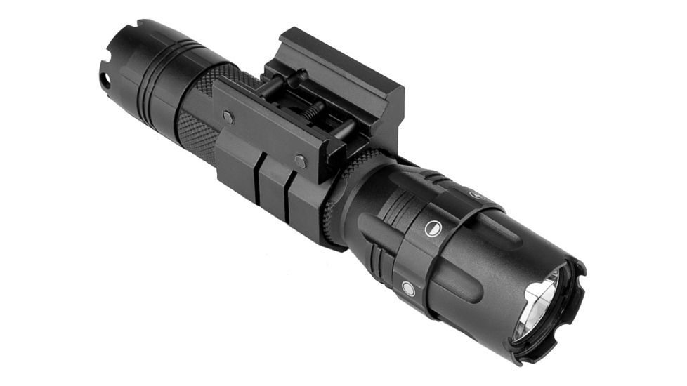 VISM Pro Series Mod 2 Flashlight, 500 Lumen, 3 Watts, 2 x CR123A, Anodized, Black, VATFLBMM2