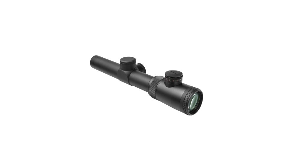 VISM Safari Series 1.1, 4X24 Rifle Scope/Red And Green Illum./Cross Plex Reticle, Green Lens, Black VSAFS11424G