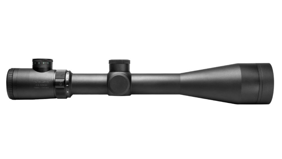 VISM Safari Series 2.5, 10X50 Rifle Scope/Red And Green Illum./Cross Plex Reticle, Green Lens, Black VSAFS251050G