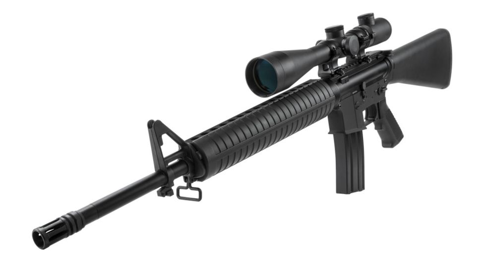 VISM Safari Series 2.5, 10X50 Rifle Scope/Red And Green Illum./Cross Plex Reticle, Green Lens, Black VSAFS251050G
