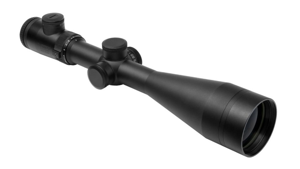 VISM Safari Series 2.5, 10X50 Rifle Scope/Red And Green Illum./Single Dot Reticle, Green Lens, Black VSAFD251050G