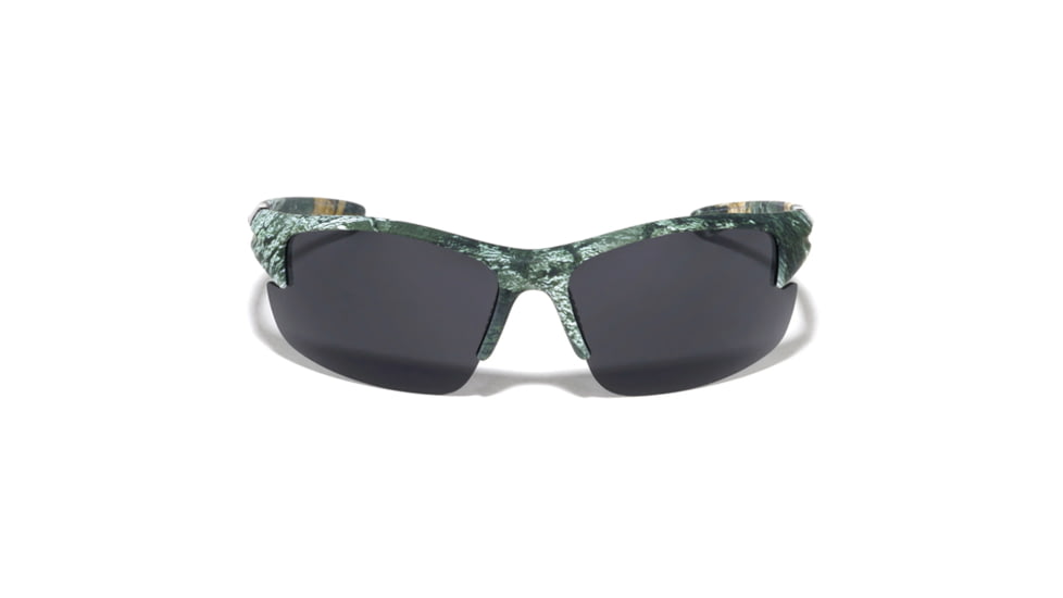 VISM Semi Rimless Temple Cutout Sunglasses, Camo Frame, Black Lens, Camo, VBP0164