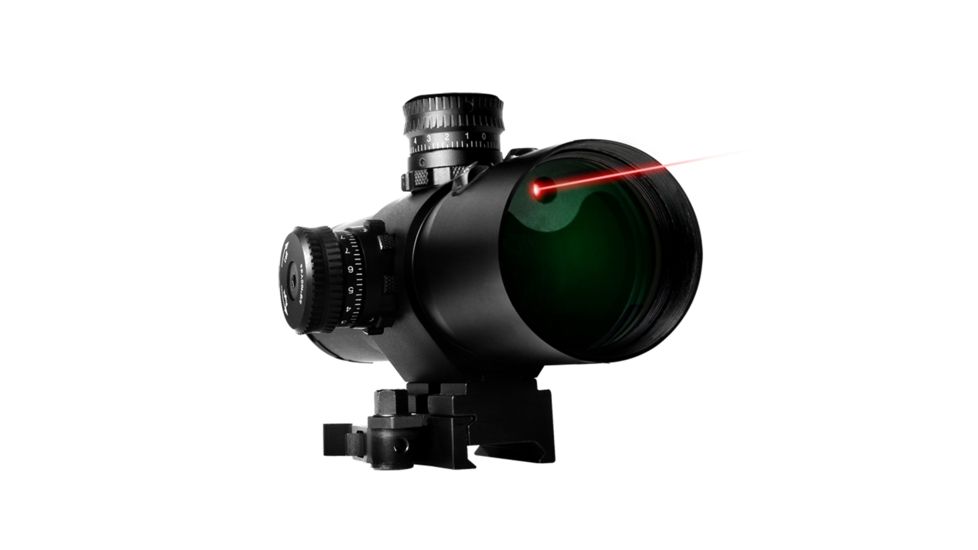 Vism 3X42 CBT Series Red Laser Prismatic Rifle Scope - P4 Sniper Blue Illuminated Reticle VCBTREP342G