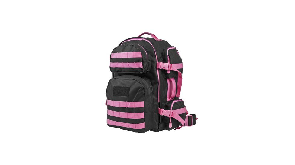 VISM Tactical Backpack, Black w/ Pink Trim CBPK2911