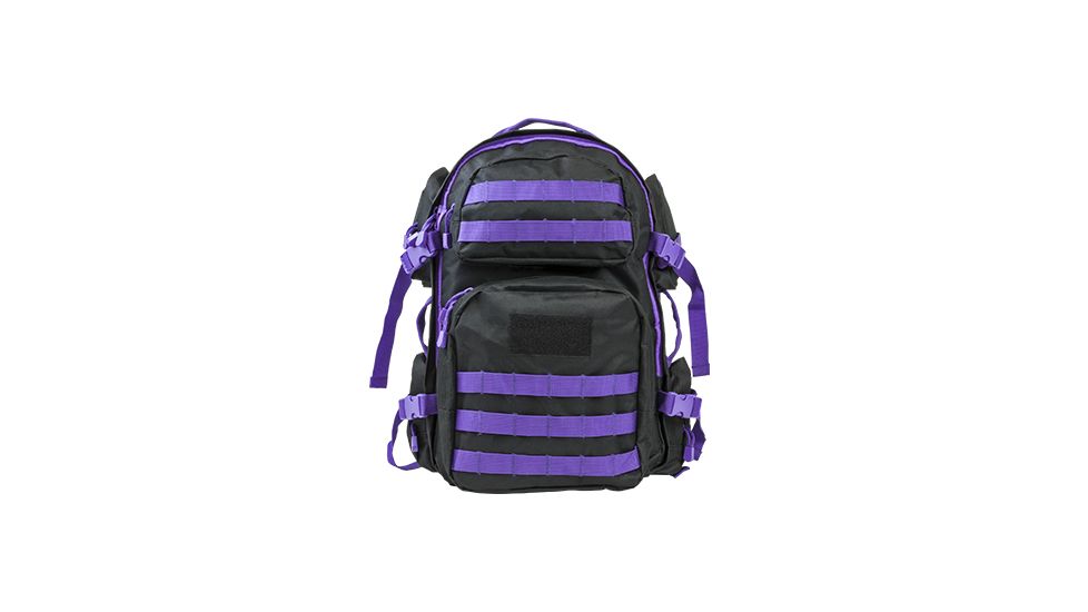 VISM Tactical Backpack, Black w/ Purple Trim CBPR2911