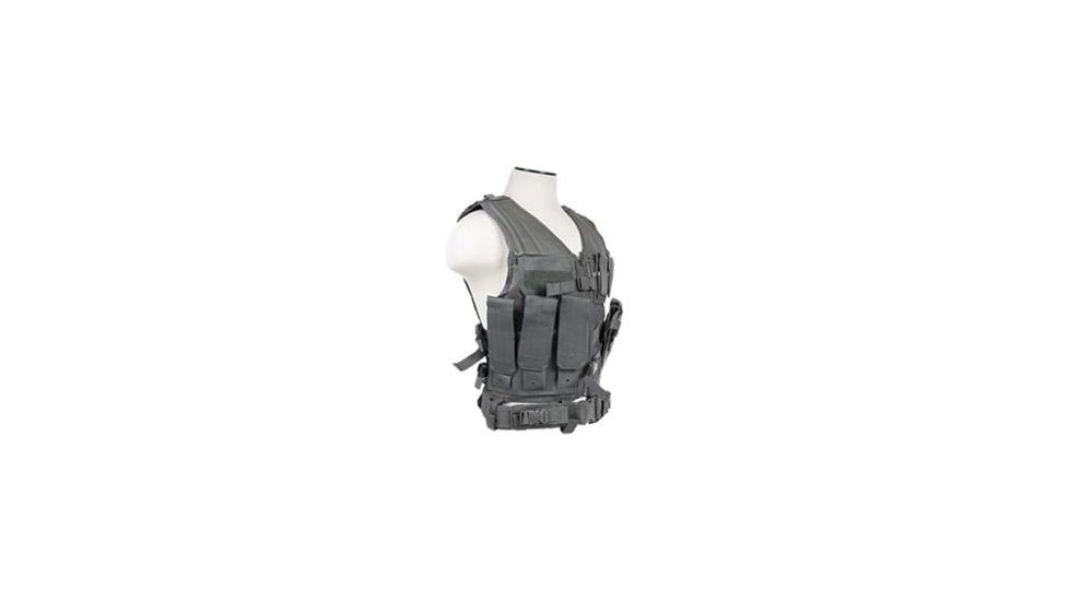 VISM Urban Gray Tactical Vest, Large, 11in.x4.5in.x15in. 196633