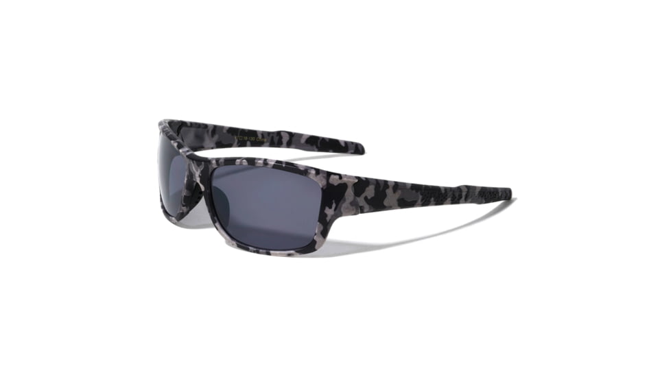 VISM VBP0161 Rectangle Sunglasses, Camo Frame, Black Lens, Camo, VBP0161