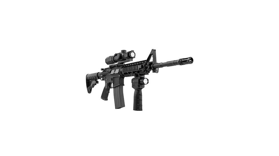 VISM Vertical Grip w/Strobe Flashlight &amp; Red Laser - Gen2, 200 Lumens VAQVGFLRV2