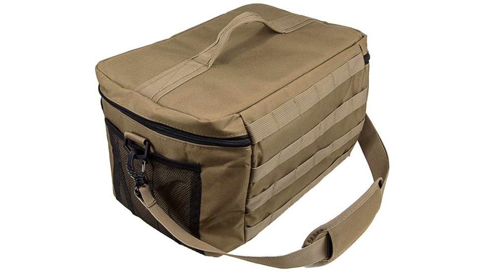 Vism By Ncstar Medium Insulated Cooler Lunch Box With Molle/Pal Webbing, Tan, CVKOLM3023T