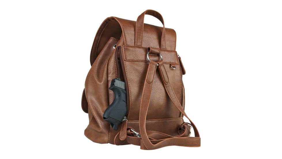 Vism Womens Concealed Carry Backpack, Brown, BWP003