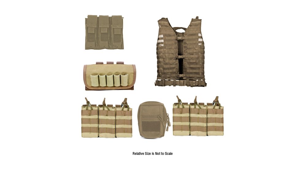 Zombie Infected Kit, Tan - with Vest and 5 Pouches