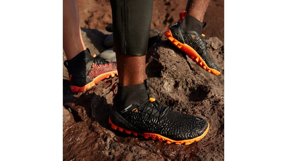 Vivobarefoot Esc Tempest Trailrunning Shoes - Mens, Obsidian/Orange, 12 US, 300099-03-45